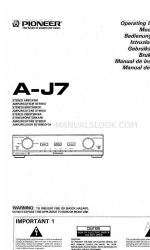 Pioneer A-J7 Operating Instructions Manual