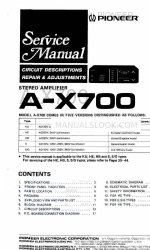 Pioneer A-X700 Manual de serviço