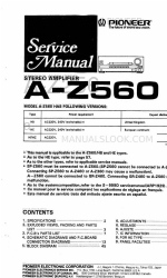 Pioneer A-Z560 Manual de serviço