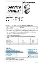 Pioneer CT-F10 Manuel d'entretien