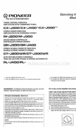 Pioneer CX-J400 Operating Instructions Manual