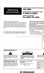 Pioneer DC-X82 Operating Instructions Manual