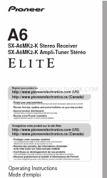 Pioneer Elite SX-A6MK2-K 取扱説明書