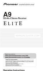 Pioneer Elite SX-A9-J Manual de Instruções