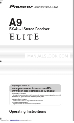 Pioneer Elite SX-A9-J Instrukcja obsługi