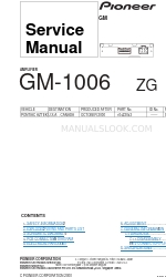 Pioneer GM-1006ZG Manual de serviço