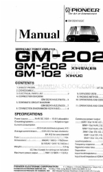 Pioneer GM-202 Manual