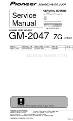 Pioneer GM-2047ZG Manual de serviço