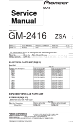 Pioneer GM-2416ZSA Instrukcja serwisowa