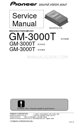 Pioneer GM-3000T Manuale di servizio