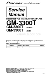 Pioneer GM-3300T Service Manual