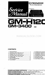 Pioneer GM-3400 Manual de serviço