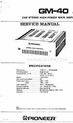 Pioneer GM-40 Manual de servicio