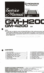 Pioneer GM-4200 Manual de servicio