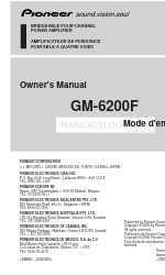 Pioneer GM-6200F Manuale d'uso