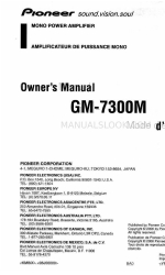 Pioneer GM-7300M - Amplifier Manual del usuario