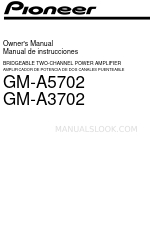 Pioneer GM-A3702 Gebruikershandleiding