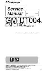 Pioneer GM-D1004/XEVEW5 Manuale di servizio