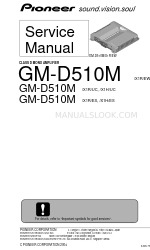 Pioneer GM-D510M/X1R/EW Manuale di servizio