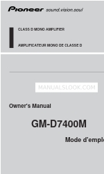 Pioneer GM-D7400M - Amplifier Benutzerhandbuch