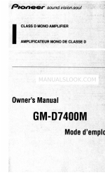 Pioneer GM-D7400M - Amplifier Benutzerhandbuch