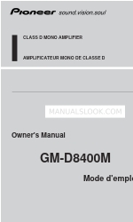 Pioneer GM-D8400M - Amplifier Owner's Manual