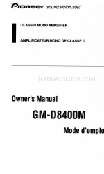 Pioneer GM-D8400M - Amplifier Owner's Manual