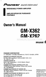 Pioneer GM-X362 Benutzerhandbuch