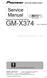 Pioneer GM-X374XR/ES Manual de servicio