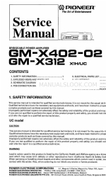 Pioneer GM-X402-02 X1H Manual de servicio