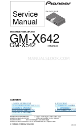 Pioneer GM-X542 Manual de servicio