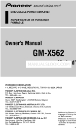 Pioneer GM-X562 Owner's Manual