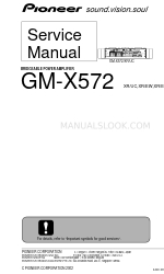 Pioneer GM-X572/XR/UC Manuale di servizio