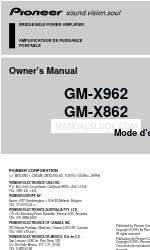 Pioneer GM-X962 Benutzerhandbuch