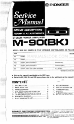 Pioneer M-90 Manual de servicio