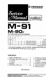 Pioneer M-90a Manual de servicio