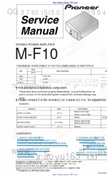 Pioneer M-F10 Manual de servicio