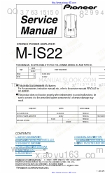 Pioneer M-IS22 Panduan Servis