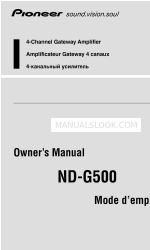 Pioneer ND-G500 - Amplifier Manual do Proprietário