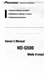 Pioneer ND-G500 - Amplifier Manual do Proprietário