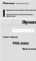 Pioneer Premier PRS-A900 Manual do Proprietário