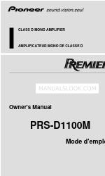 Pioneer Premier PRS-D1100M Owner's Manual