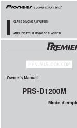 Pioneer PREMIER PRS-D1200M Owner's Manual