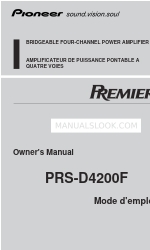 Pioneer PRS-D4200F - Premier Amplifier Manual do Proprietário