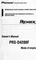 Pioneer PRS-D4200F - Premier Amplifier Manual do Proprietário