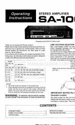 Pioneer SA-1060 Manual de Instruções