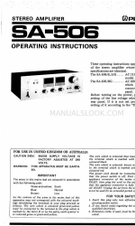 Pioneer SA-506 사용 설명서
