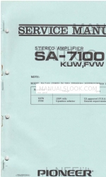 Pioneer SA-7100 FVW Manual de serviço