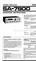 Pioneer SA-7800 Manuel d'utilisation