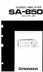 Pioneer SA-8500 사용자 설명서